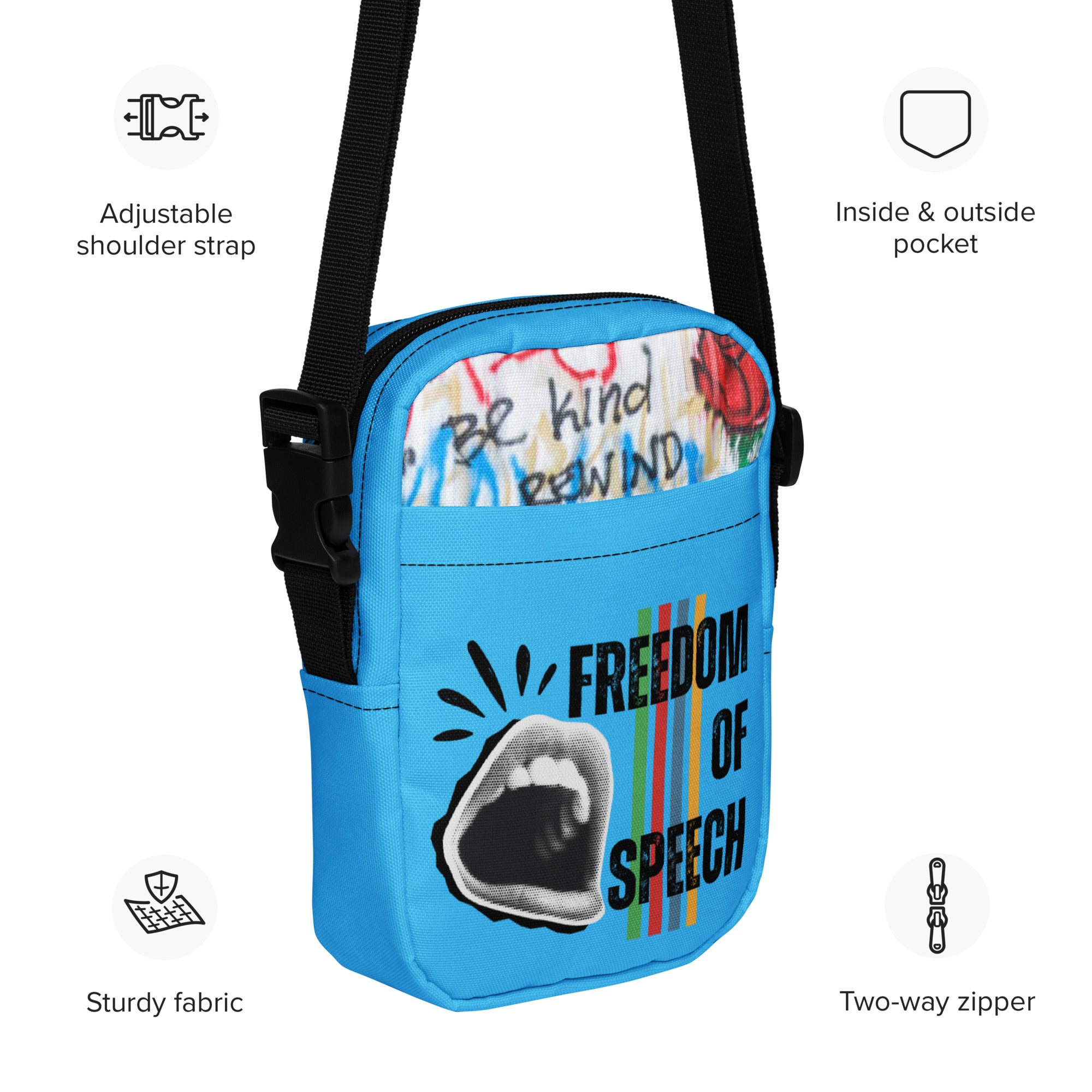 Crossbody Bag for Freedom of Speech Advocates - A Political Chic Purse