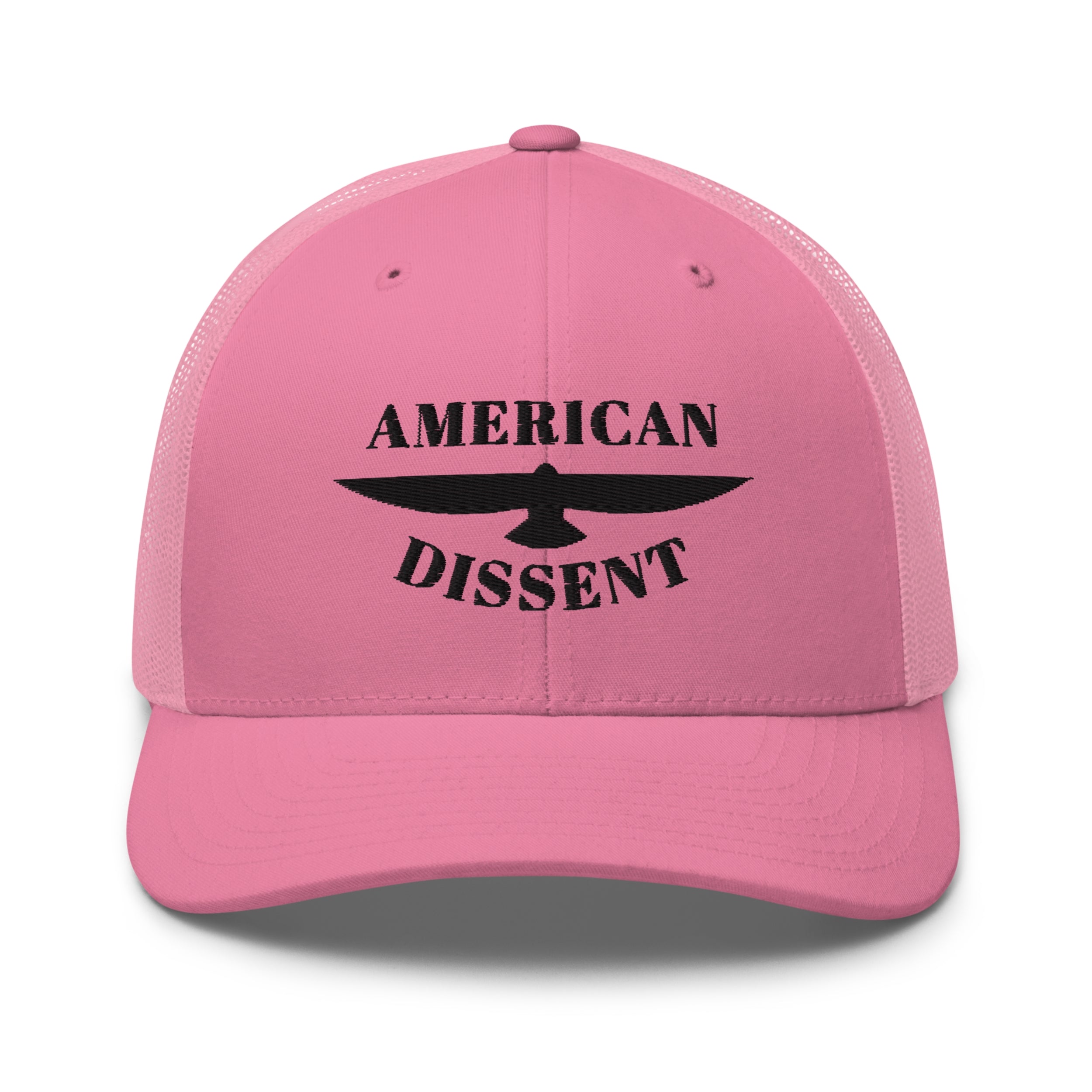 Retro Trucker Hat – “American Dissent” Embroidered | Patriotic Statement Cap | Vintage Mesh Back Hat