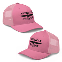 Retro Trucker Hat – “American Dissent” Embroidered | Patriotic Statement Cap | Vintage Mesh Back Hat
