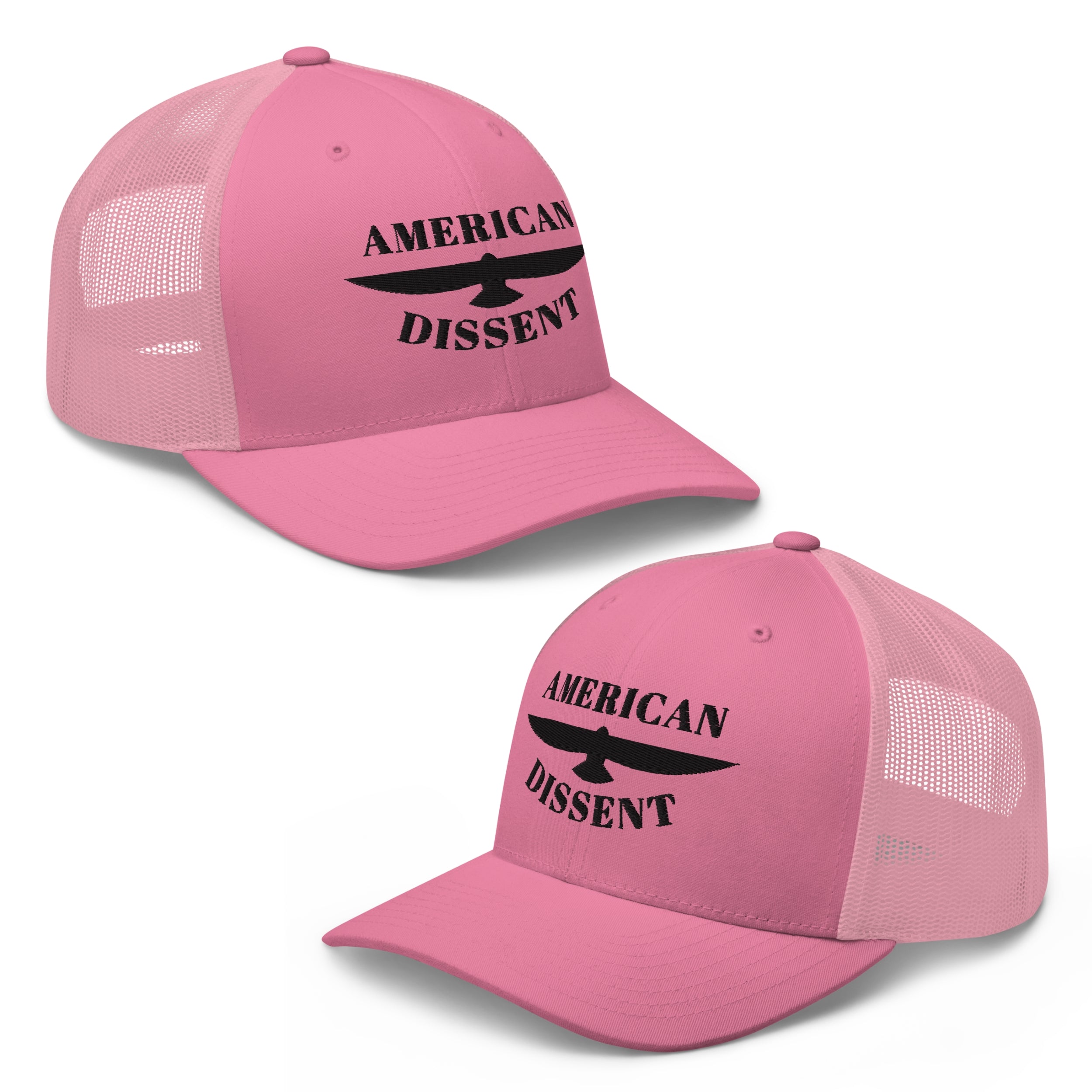 Retro Trucker Hat – “American Dissent” Embroidered | Patriotic Statement Cap | Vintage Mesh Back Hat