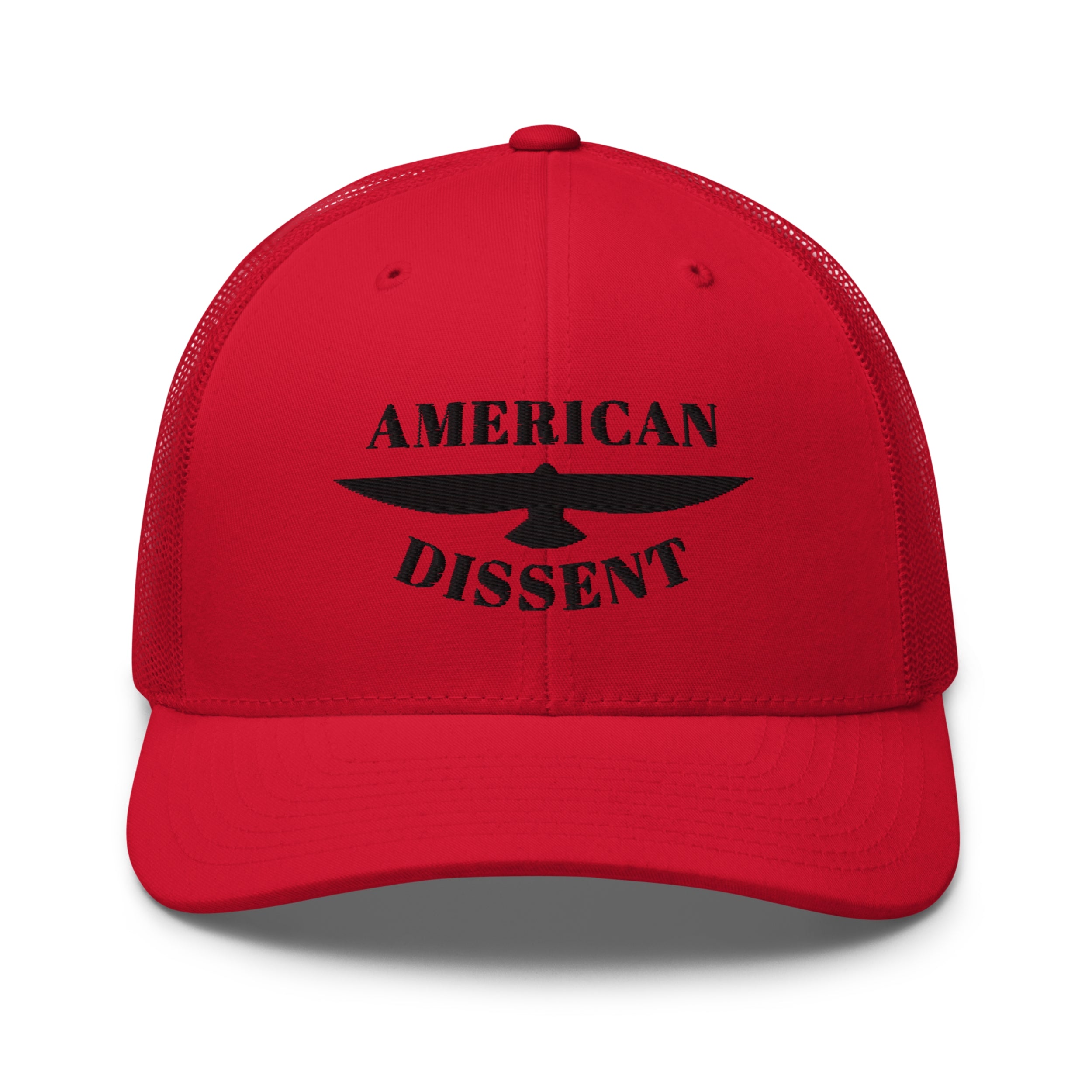 Retro Trucker Hat – “American Dissent” Embroidered | Patriotic Statement Cap | Vintage Mesh Back Hat