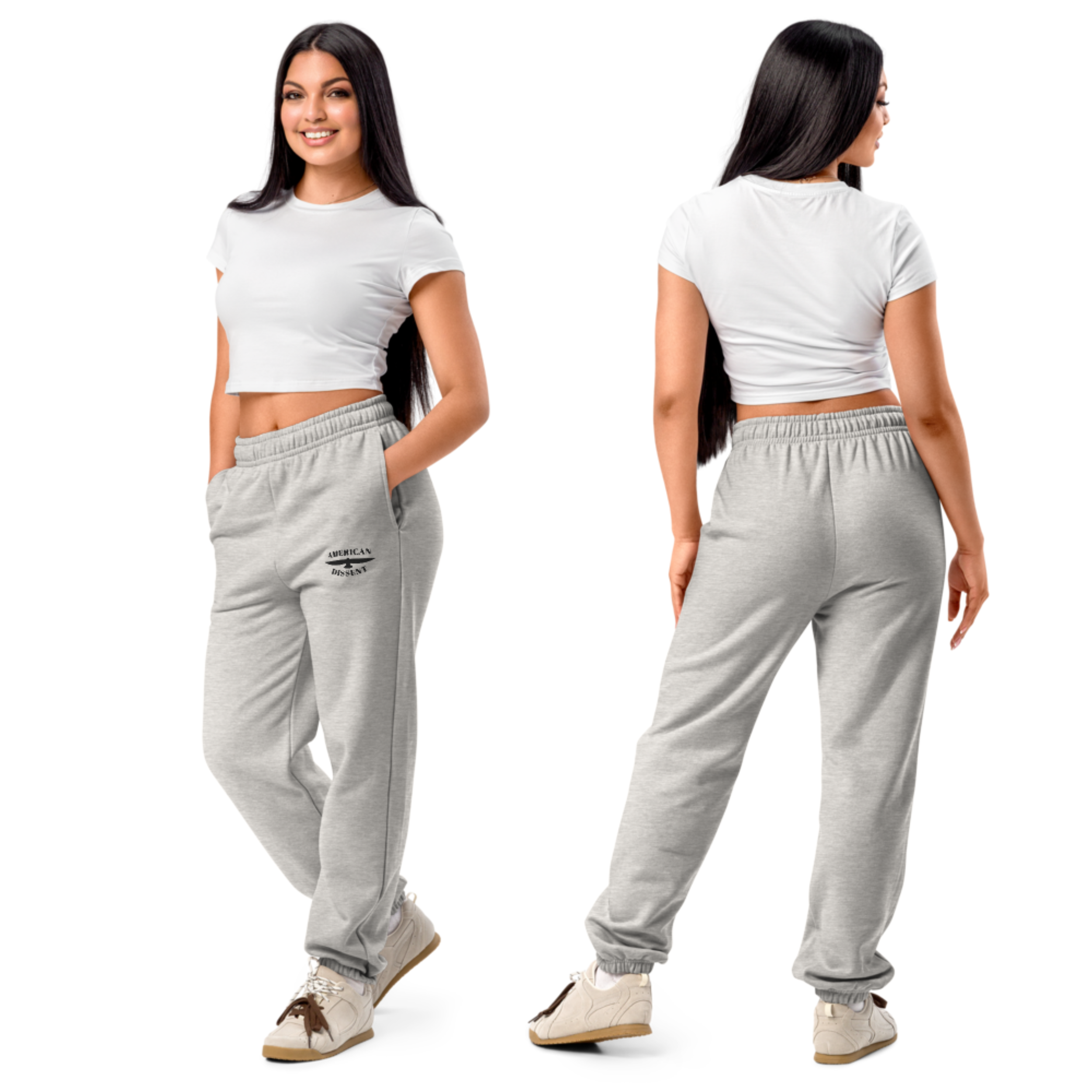 American Dissent Embroidered Sweatpants | Bella + Canvas Unisex Heavyweight Fleece | Premium Activist Loungewear