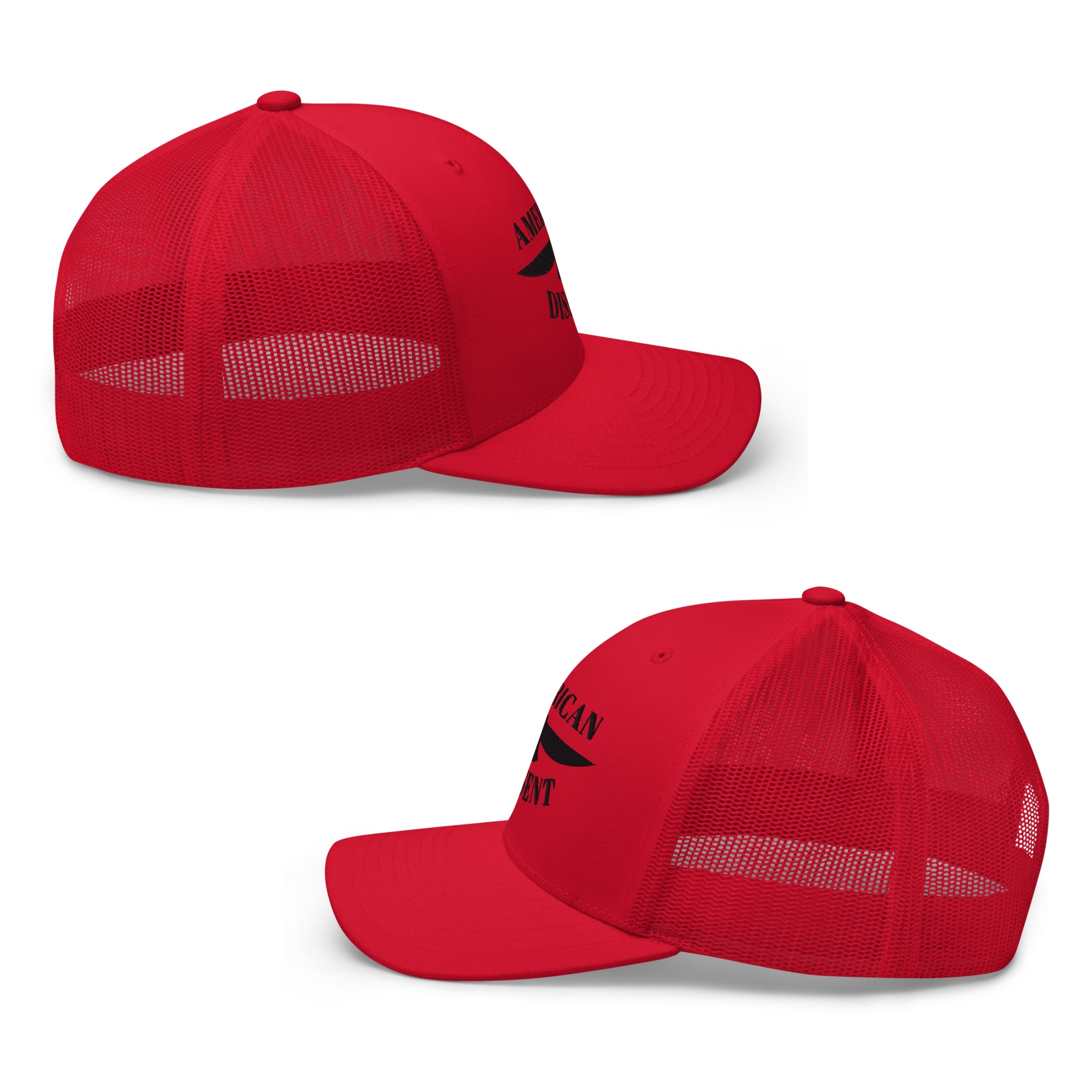 Retro Trucker Hat – “American Dissent” Embroidered | Patriotic Statement Cap | Vintage Mesh Back Hat