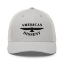 Retro Trucker Hat – “American Dissent” Embroidered | Patriotic Statement Cap | Vintage Mesh Back Hat