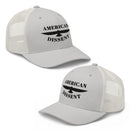 Retro Trucker Hat – “American Dissent” Embroidered | Patriotic Statement Cap | Vintage Mesh Back Hat