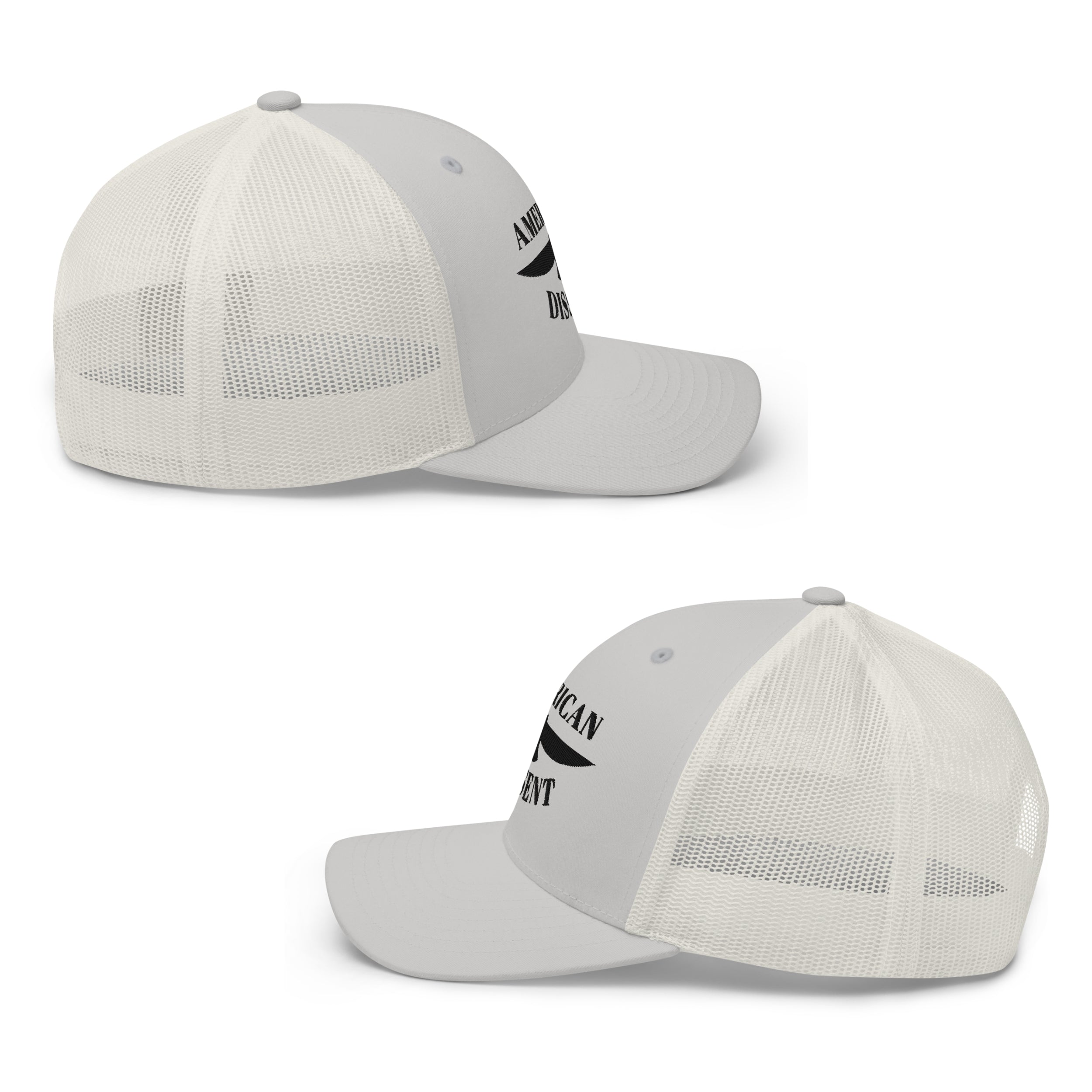 Retro Trucker Hat – “American Dissent” Embroidered | Patriotic Statement Cap | Vintage Mesh Back Hat
