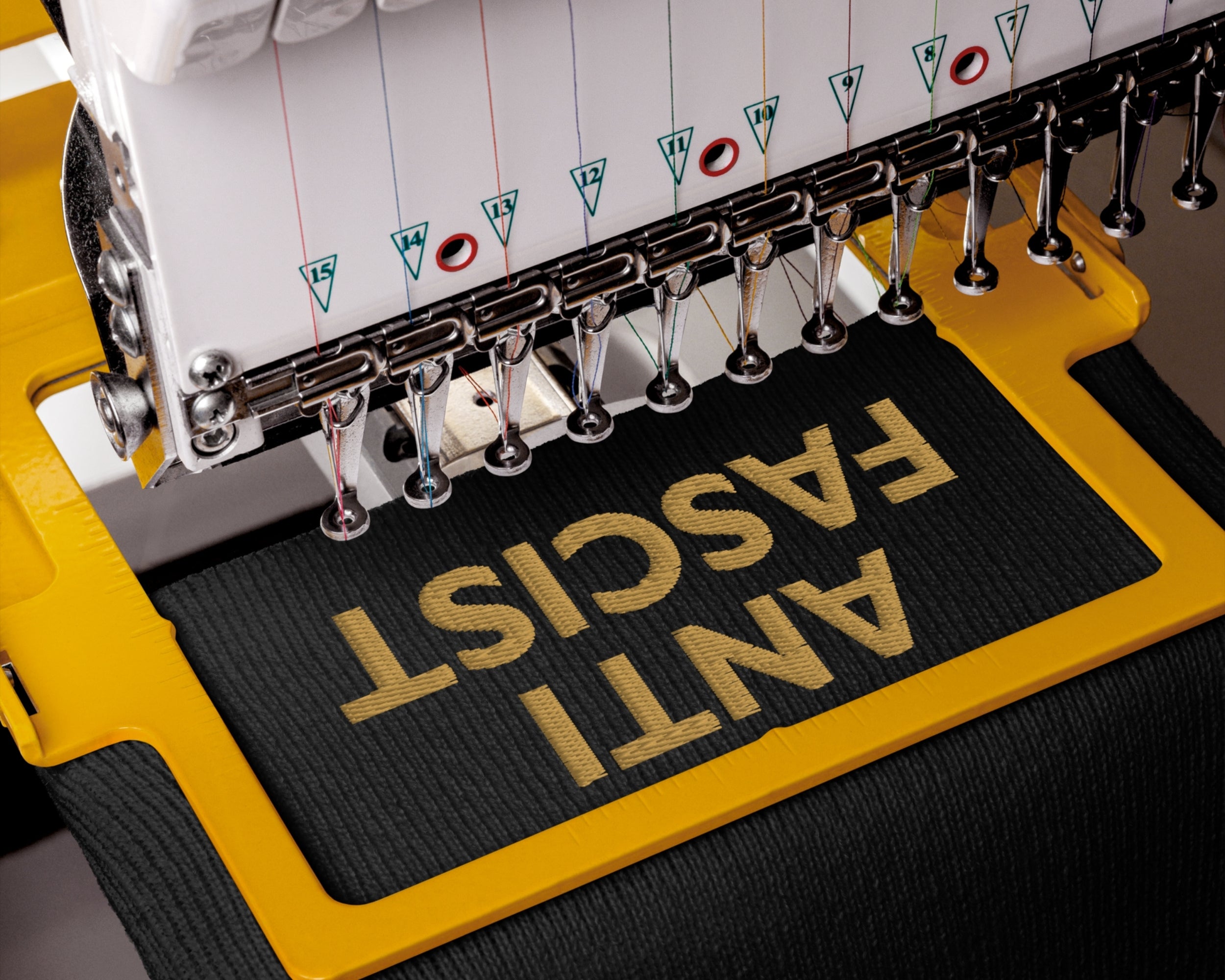 Antifascist Embroidered Beanie – Activist Winter Hat, Political Statement Knit Cap