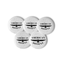 American Dissent Pin Button Set (5‑Pack) – Patriotic Political Activist Pins for Jackets, Backpacks & Hats | Free Speech Statement Buttons | Protest & Civil Liberties Accessories