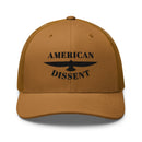 Retro Trucker Hat – “American Dissent” Embroidered | Patriotic Statement Cap | Vintage Mesh Back Hat