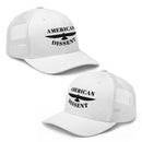 Retro Trucker Hat – “American Dissent” Embroidered | Patriotic Statement Cap | Vintage Mesh Back Hat