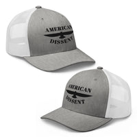 Retro Trucker Hat – “American Dissent” Embroidered | Patriotic Statement Cap | Vintage Mesh Back Hat
