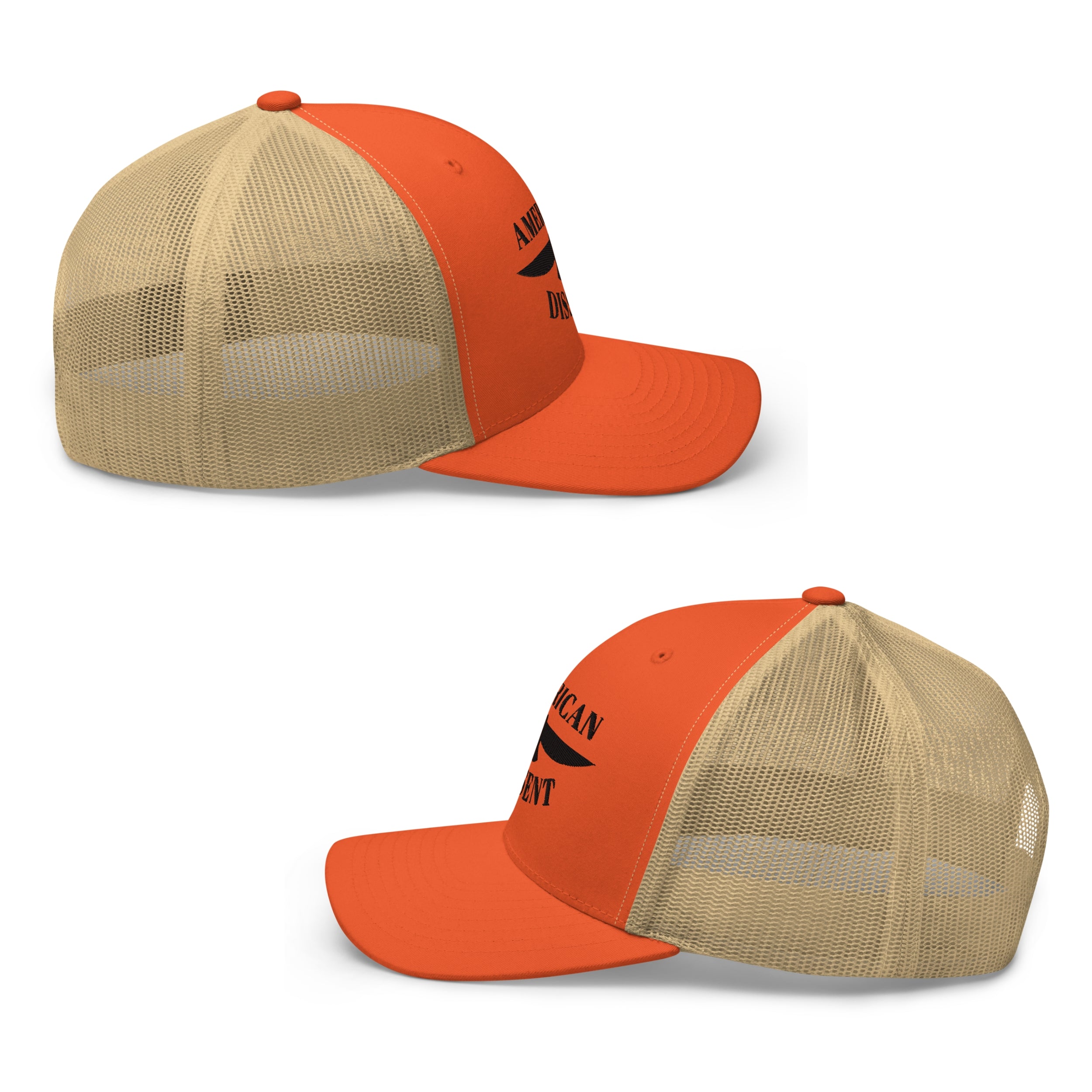 Retro Trucker Hat – “American Dissent” Embroidered | Patriotic Statement Cap | Vintage Mesh Back Hat