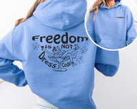 Freedom Is Not a Dress Code Hoodie – Feminist Protest Art | Surreal Unisex Statement Sweatshirt - Feminist Gift