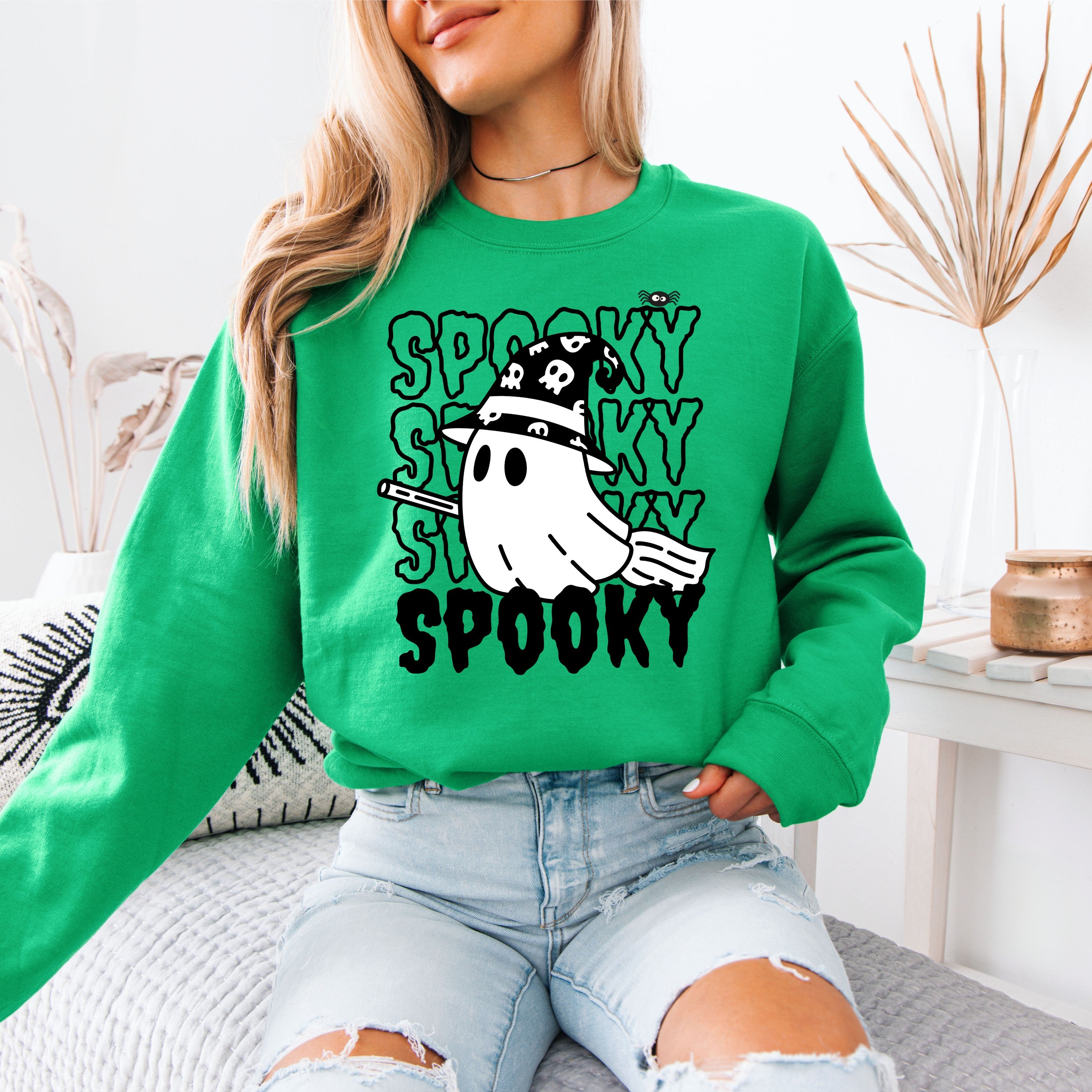 Ghostly Charm Halloween Sweatshirt - Spooky Season Shirt