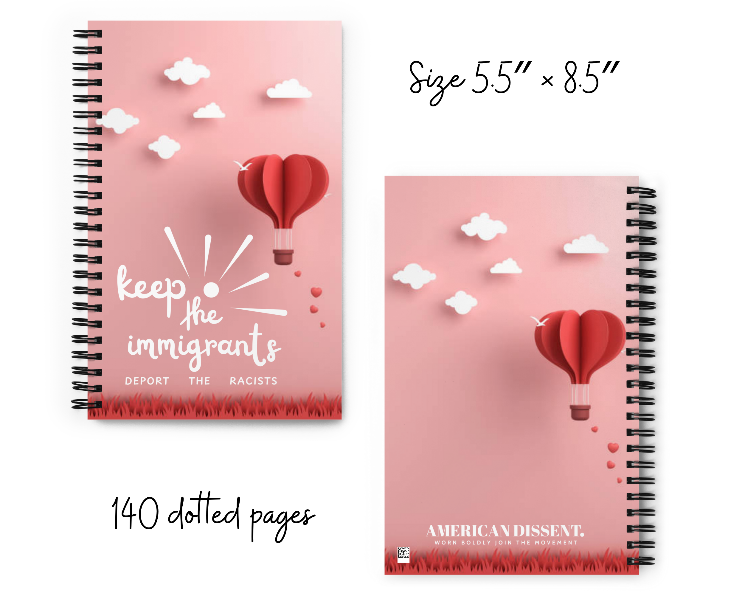 Keep the Immigrants, Deport the Racists Notebook – Progressive Journal for Activists, Anti‑Racism Quote Notebook, Social Justice Stationery, Equality Gift