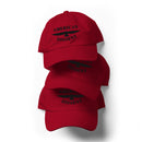 Classic Dad Hat – “American Dissent” Embroidered Front + AD Icon Back | Patriotic Statement Cap | Minimalist Activist Hat