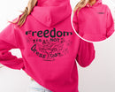 Freedom Is Not a Dress Code Hoodie – Feminist Protest Art | Surreal Unisex Statement Sweatshirt - Feminist Gift