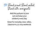 I Stand With Immigrants Lightweight Quarter Zip Pullover – Pro‑Immigrant Activist Apparel, Social Justice Sweatshirt, Equality Clothing, Progressive Gift