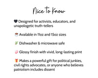 Dissent Is Patriotic Mug – Black Crow Graphic | Unisex Protest Drinkware | Activist Gift