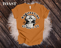 Funny Cat Mom Tee for Coffee Lovers - Sarcastic Liberal Shirt with Hilarious Quote