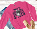 Retro "Free Speech" Sweatshirt – Bold Graphic Pullover, Unisex Streetwear Sweatshirt