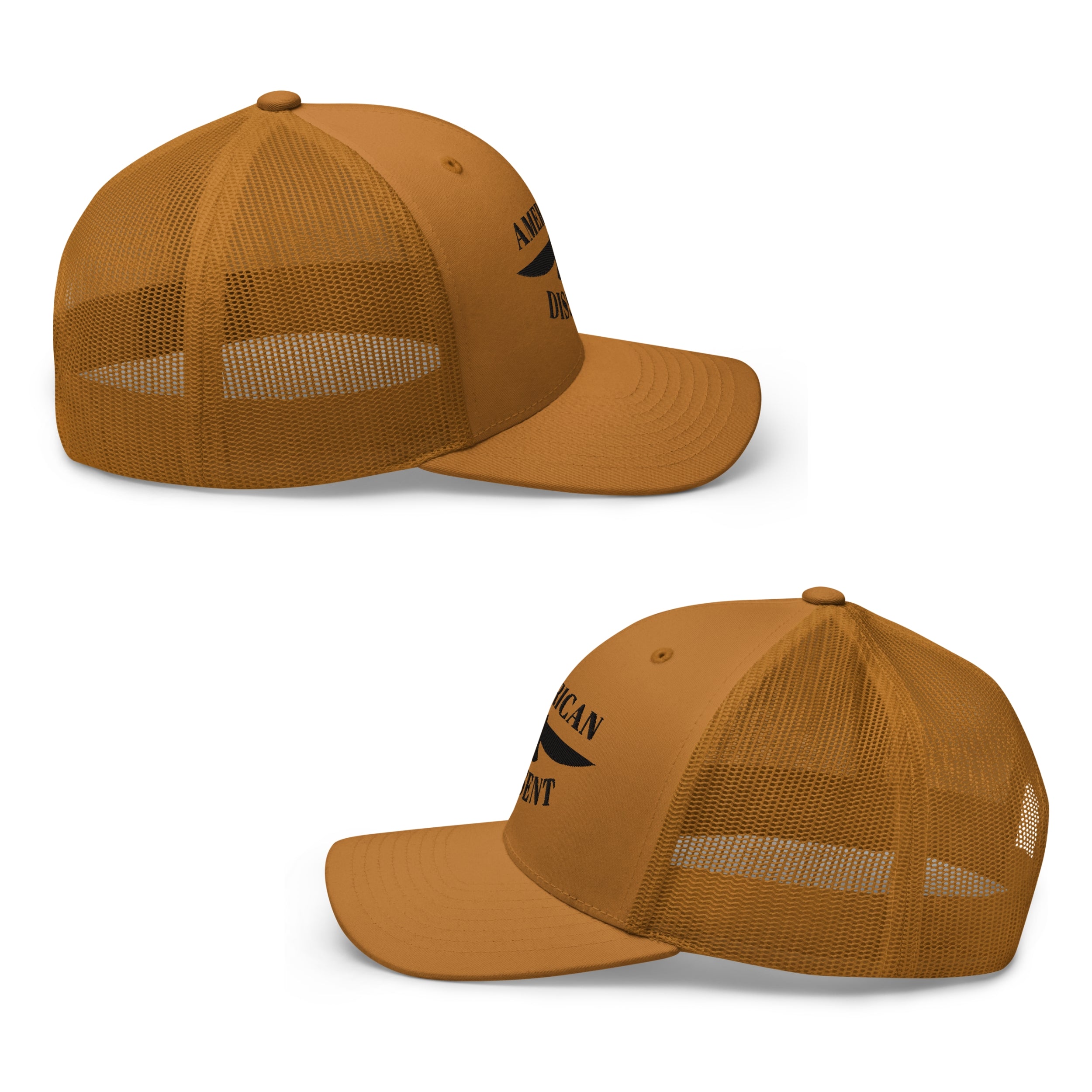 Retro Trucker Hat – “American Dissent” Embroidered | Patriotic Statement Cap | Vintage Mesh Back Hat