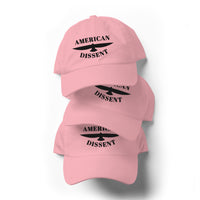 Classic Dad Hat – “American Dissent” Embroidered Front + AD Icon Back | Patriotic Statement Cap | Minimalist Activist Hat