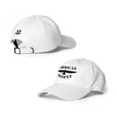 Classic Dad Hat – “American Dissent” Embroidered Front + AD Icon Back | Patriotic Statement Cap | Minimalist Activist Hat
