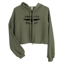 American Dissent Women’s Cropped Hoodie | Bella + Canvas Fleece Crop Hoodie | Bold Graphic Statement Top