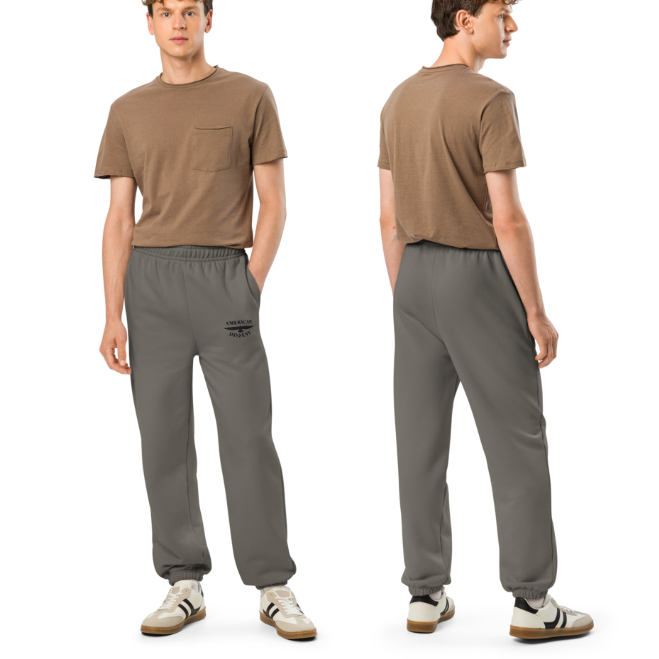 American Dissent Embroidered Sweatpants | Bella + Canvas Unisex Heavyweight Fleece | Premium Activist Loungewear