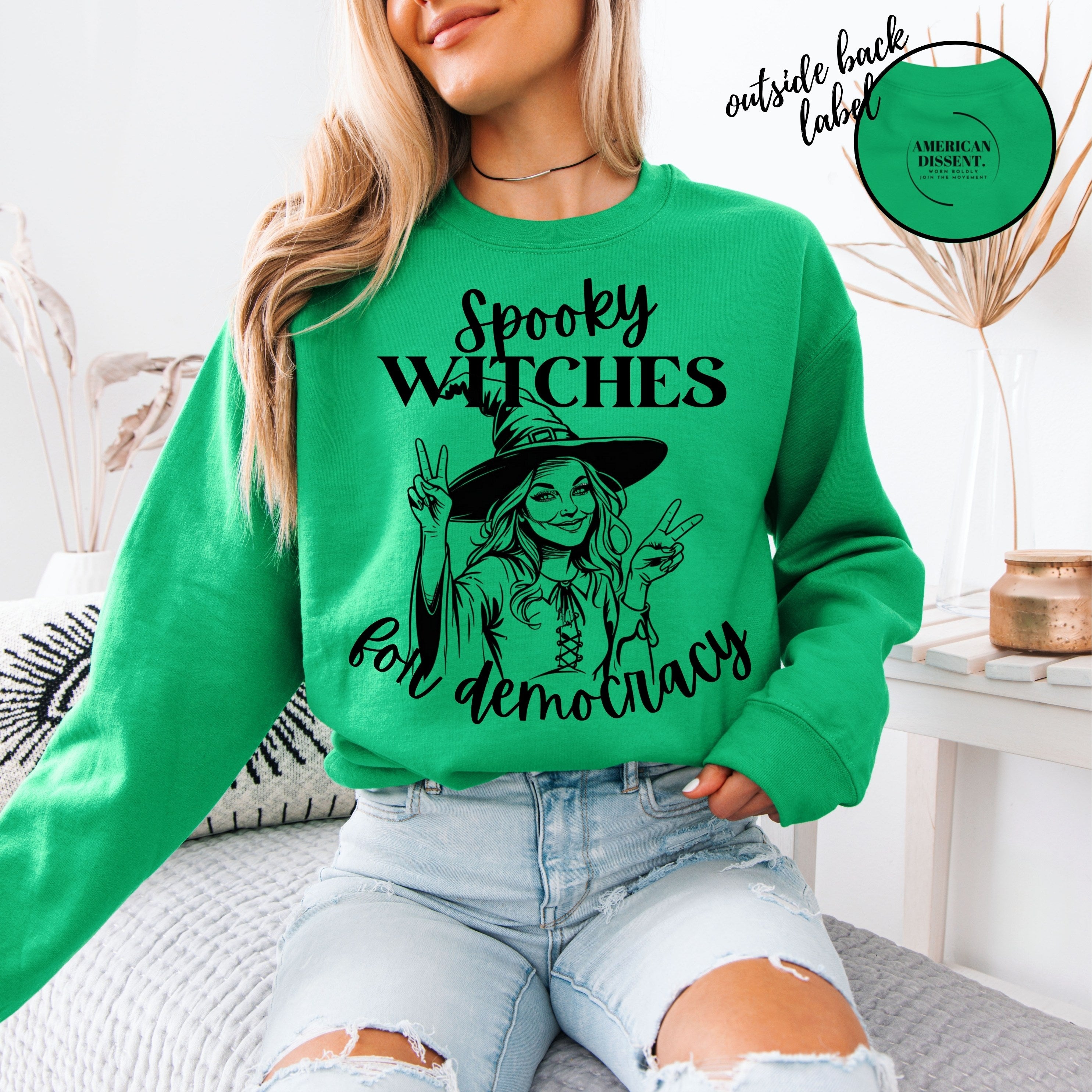 Democrat Gift: Halloween Witch Shirt for Spooky Season Sweatshirt