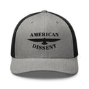 Retro Trucker Hat – “American Dissent” Embroidered | Patriotic Statement Cap | Vintage Mesh Back Hat