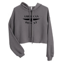 American Dissent Women’s Cropped Hoodie | Bella + Canvas Fleece Crop Hoodie | Bold Graphic Statement Top