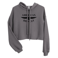 American Dissent Women’s Cropped Hoodie | Bella + Canvas Fleece Crop Hoodie | Bold Graphic Statement Top