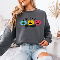 Fun Halloween Shirt - Pumpkin Design Sweatshirt for October Festivities