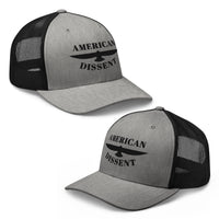 Retro Trucker Hat – “American Dissent” Embroidered | Patriotic Statement Cap | Vintage Mesh Back Hat