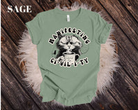 Funny Cat Mom Tee for Coffee Lovers - Sarcastic Liberal Shirt with Hilarious Quote