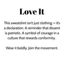 Bella + Canvas Unisex Oversized Heavyweight Sweatshirt – “American Dissent” Embroidered Crewneck | Premium Streetwear | Political Statement Apparel