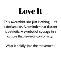 Bella + Canvas Unisex Oversized Heavyweight Sweatshirt – “American Dissent” Embroidered Crewneck | Premium Streetwear | Political Statement Apparel