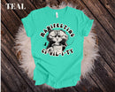 Funny Cat Mom Tee for Coffee Lovers - Sarcastic Liberal Shirt with Hilarious Quote