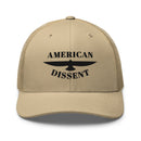 Retro Trucker Hat – “American Dissent” Embroidered | Patriotic Statement Cap | Vintage Mesh Back Hat