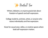 Retro "Free Speech" Sweatshirt – Bold Graphic Pullover, Unisex Streetwear Sweatshirt