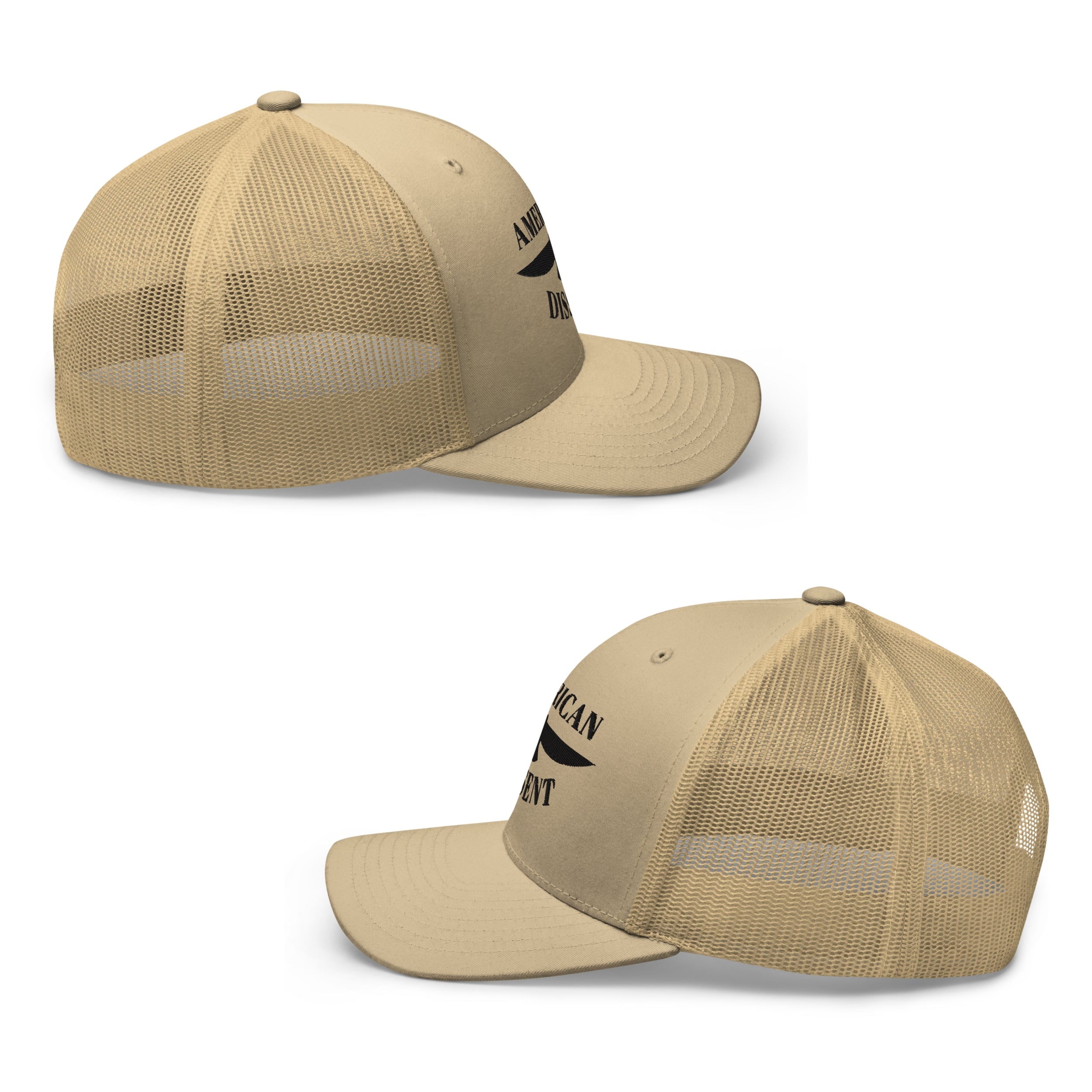 Retro Trucker Hat – “American Dissent” Embroidered | Patriotic Statement Cap | Vintage Mesh Back Hat