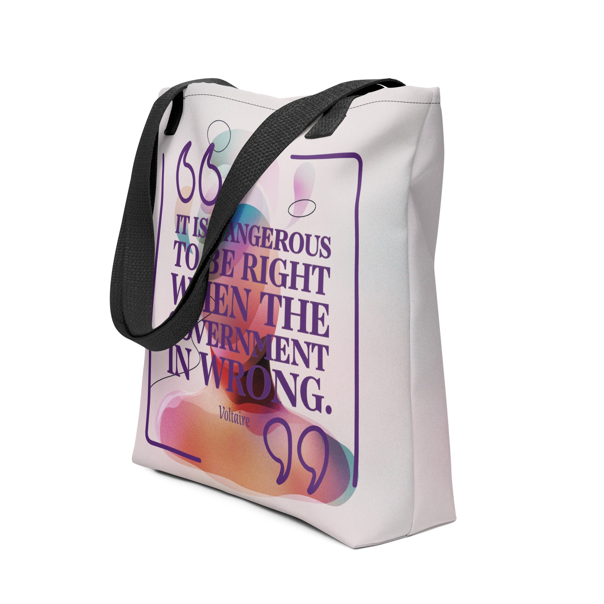 Bold Anti Trump Tote with Political Protest Quote - Activist Shopping Bag