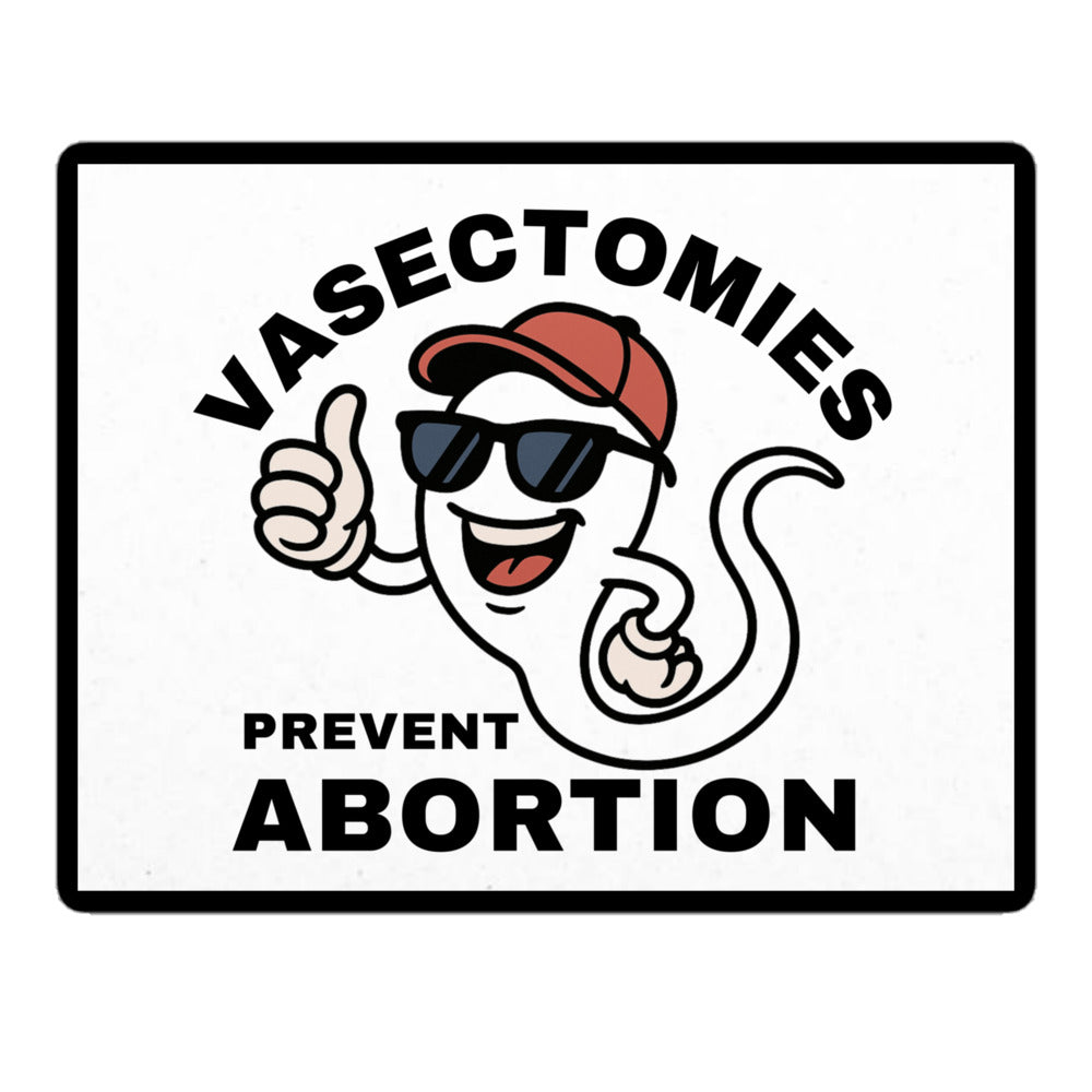 "Vasectomies Prevent Abortion – Pro-Choice Vinyl Sticker for Reproductive Rights Activists
