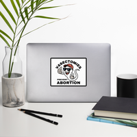 "Vasectomies Prevent Abortion – Pro-Choice Vinyl Sticker for Reproductive Rights Activists