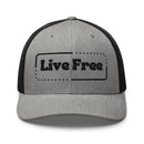 Embroidered Trucker Snapback - Live Free Social Justice Retro Cap