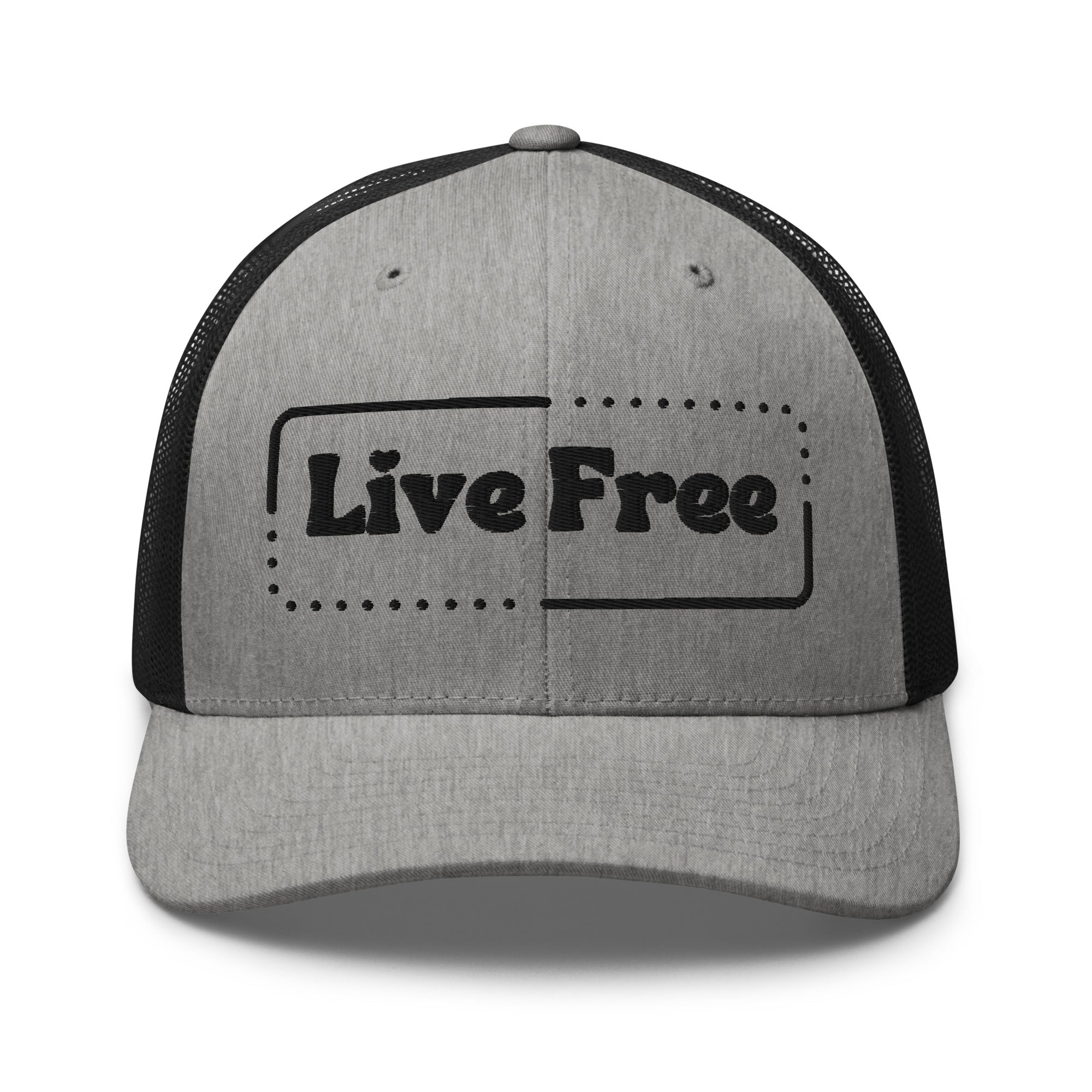 Embroidered Trucker Snapback - Live Free Social Justice Retro Cap