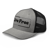 Embroidered Trucker Snapback - Live Free Social Justice Retro Cap