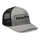 Embroidered Trucker Snapback - Live Free Social Justice Retro Cap